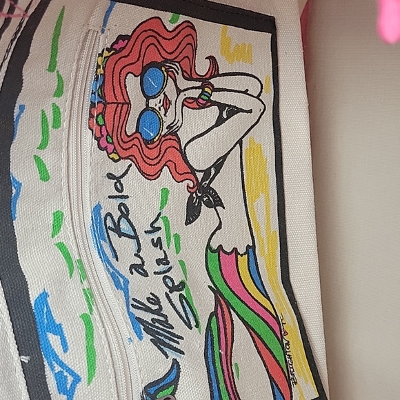 New, Brighton Rainbow Bright Tote bag with artist hand-sketched artwork - Picture 7 of 10